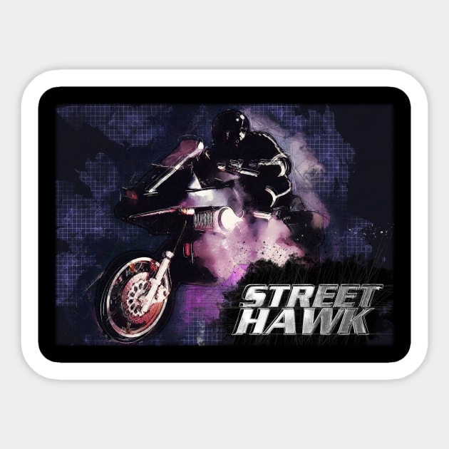 Sketchy Street Hawk Sticker by Treherne